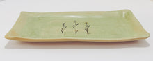 Load image into Gallery viewer, Serving Platter - Matte Green on Buff Stoneware
