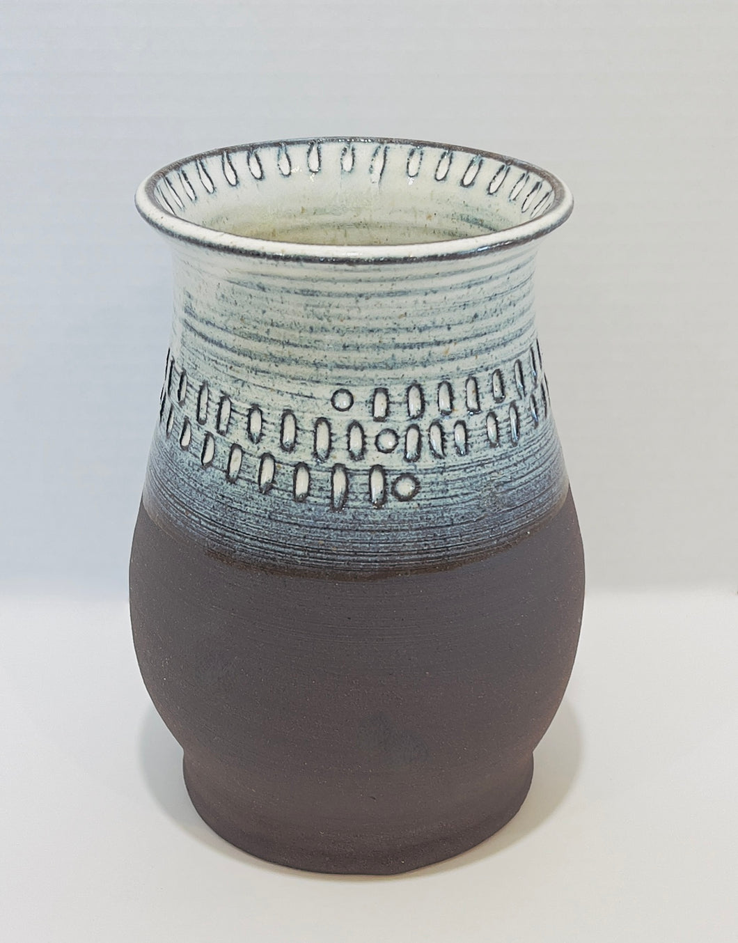 Vase - Ivory Glaze over Coffee Clay Stoneware