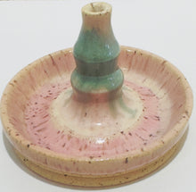 Load image into Gallery viewer, Incense/Ring Holder - Pink over Coffee Clay
