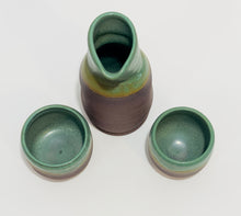 Load image into Gallery viewer, Sake Set - Weathered Bronze over Coffee Clay
