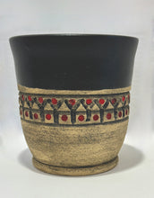 Load image into Gallery viewer, Black Satin over Speckle Clay Planter - 5&quot;w x 5&quot;h

