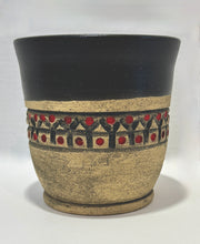 Load image into Gallery viewer, Black Satin over Speckle Clay Planter - 5&quot;w x 5&quot;h
