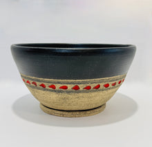 Load image into Gallery viewer, Satin Black  Bowl - 7&quot; Speckle Clay Stoneware
