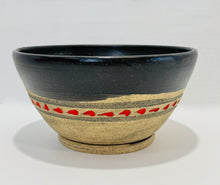 Load image into Gallery viewer, Satin Black  Bowl - 7&quot; Speckle Clay Stoneware
