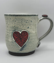 Load image into Gallery viewer, Red Heart Mug - Coffee Clay 14oz