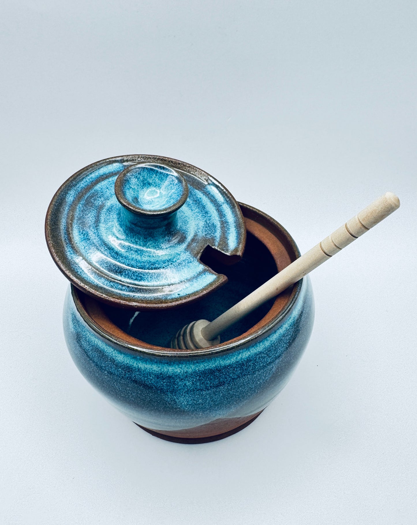 Honey Pot - Turquoise on Red Clay