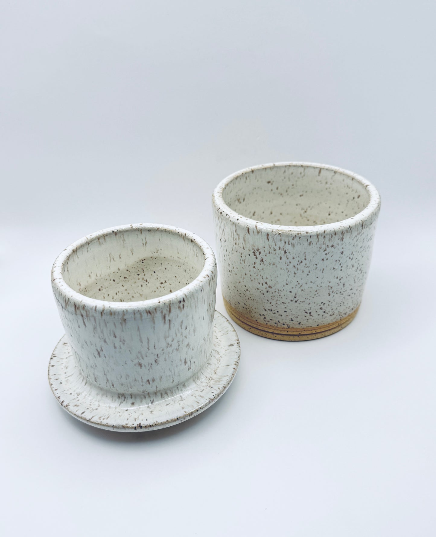 Butter Crock - White Speckle