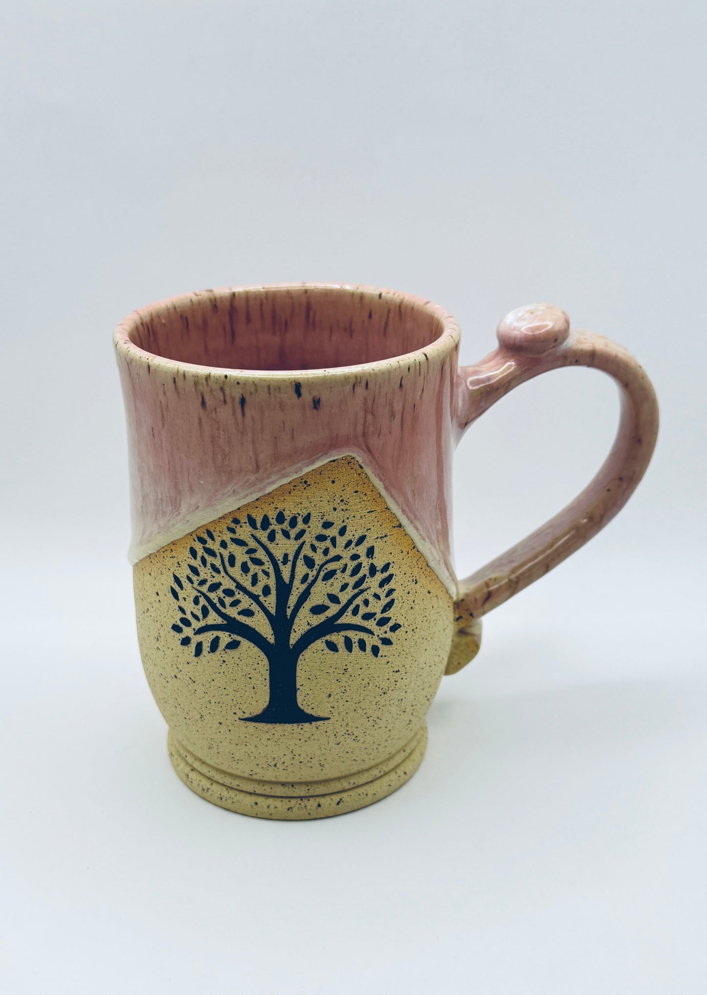 Tree of Life - Pink over Speckle Clay - 16oz.