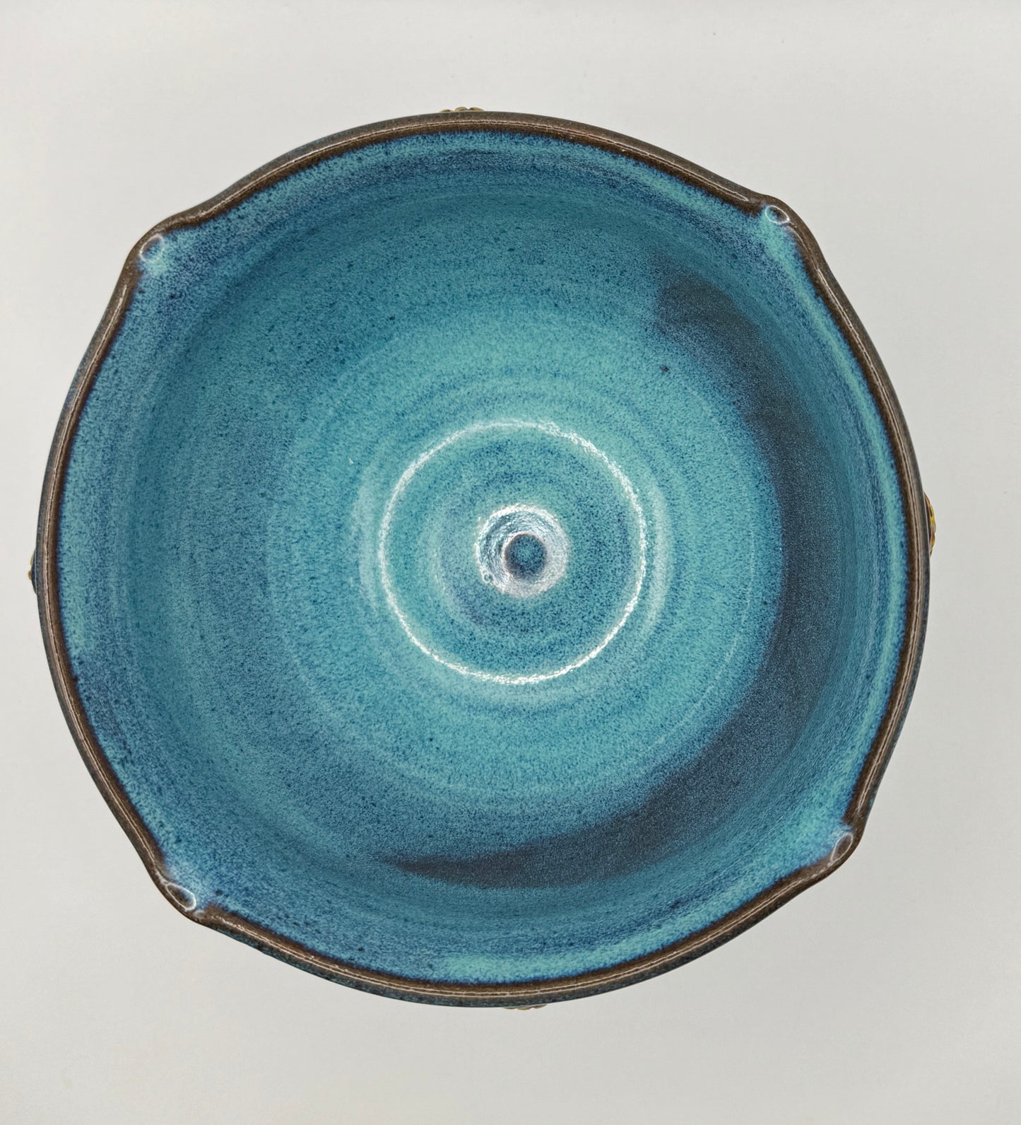 Serving Bowl - Turquoise over Red Clay
