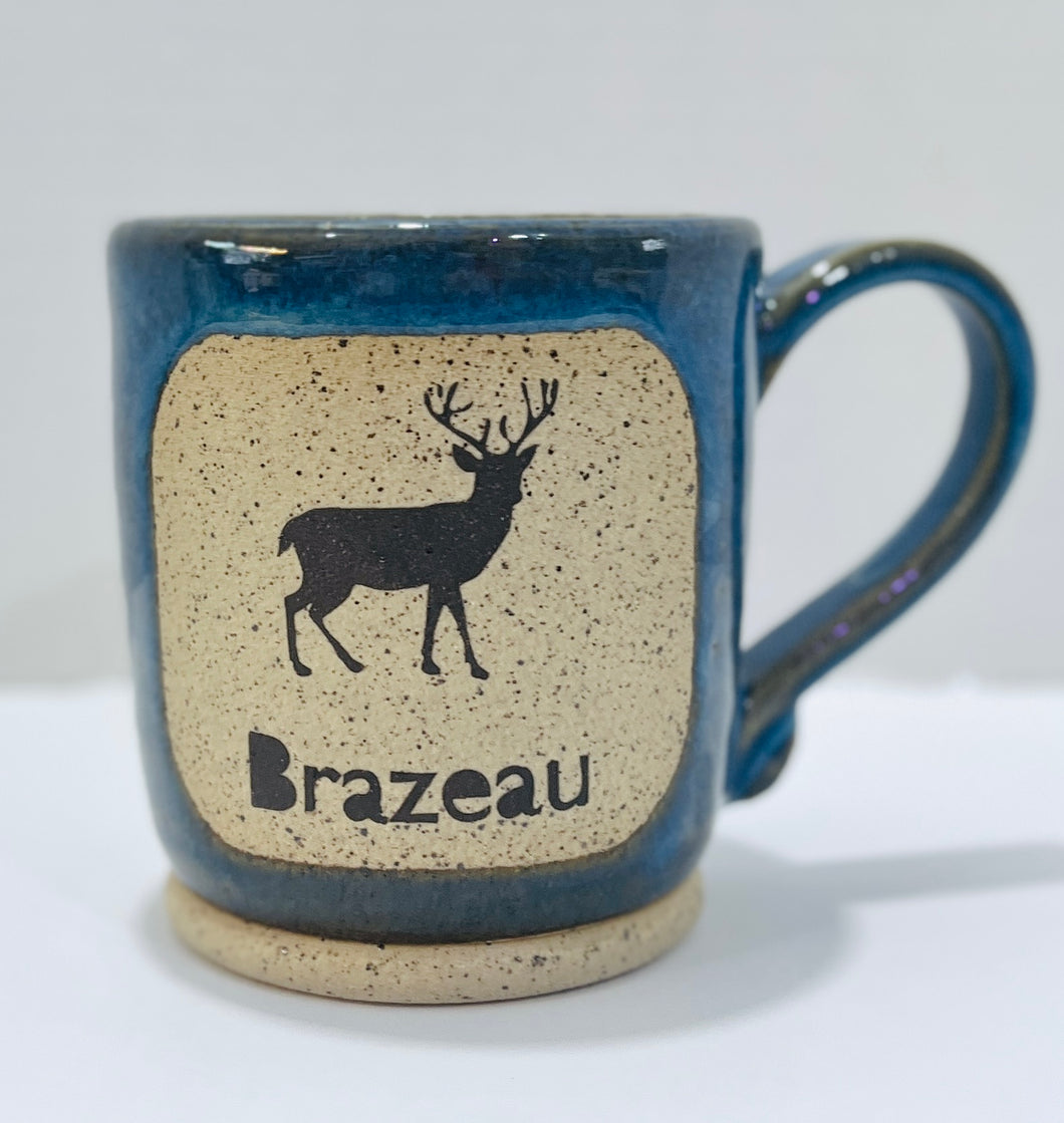 Stag/Brazeau Mug - 14oz Speckled Clay  no