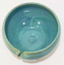 Load image into Gallery viewer, Yarn Bowl - Turquoise on Speckle Clay 6.5&quot;w
