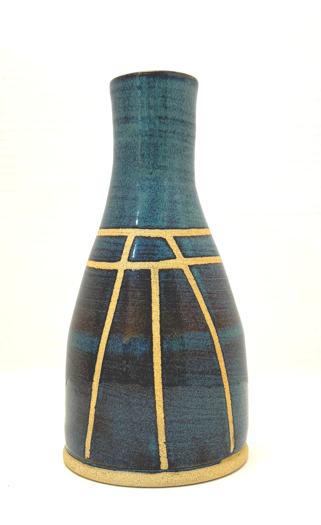 Vase - Alberta Blue over Buff Clay Stoneware
