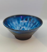 Load image into Gallery viewer, Frozen Pond Blue Bowl - 6.5&quot; Coffee Clay Stoneware
