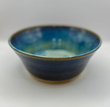 Load image into Gallery viewer, Flowing Blue Bowl - 7&quot; Speckle Clay Stoneware
