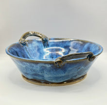 Load image into Gallery viewer, Serving Bowl in Flowing Blue Glaze - 10&quot;W x 3&quot;H
