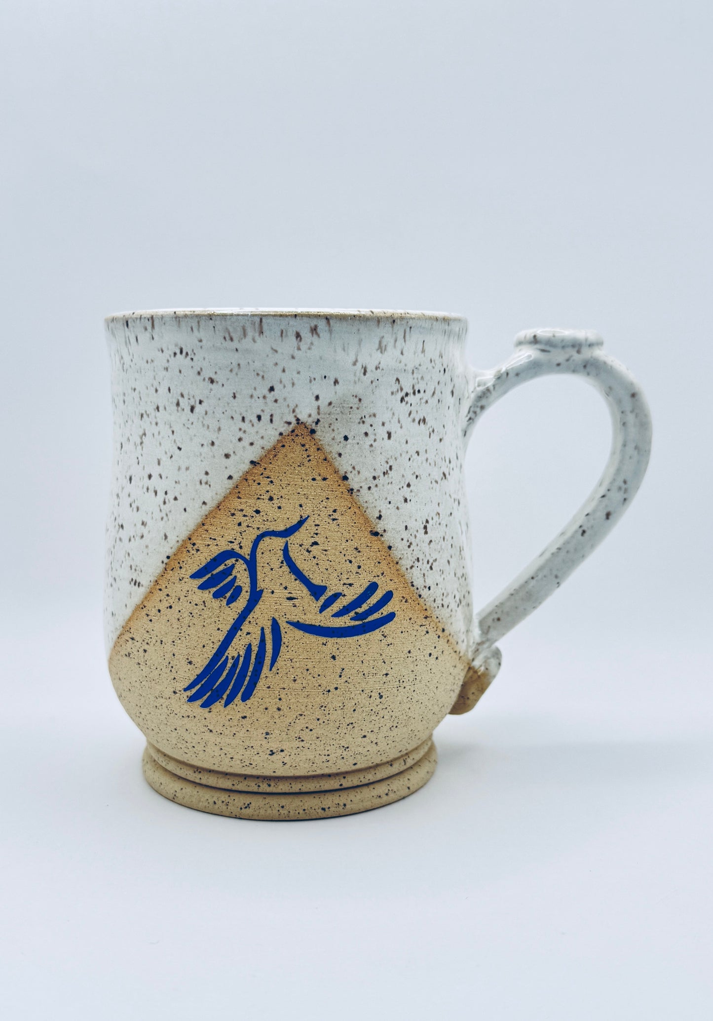 Birdy Mug - Creamy White  over Speckle Clay - 20oz.