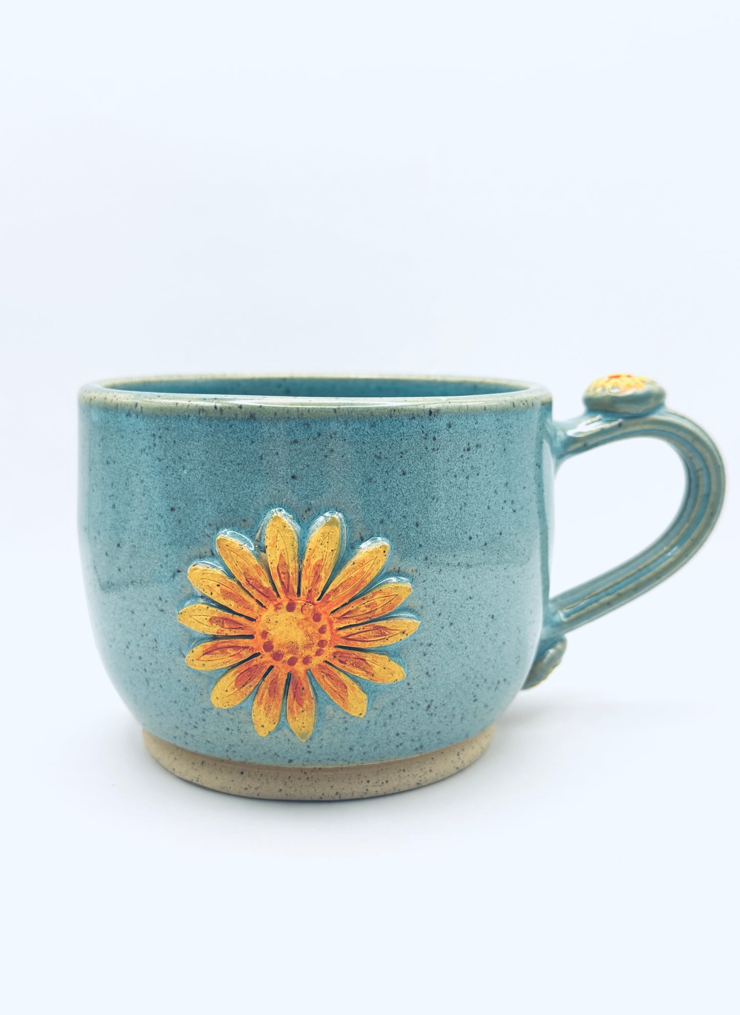 Sunflower Mug in Turquoise - 24oz.