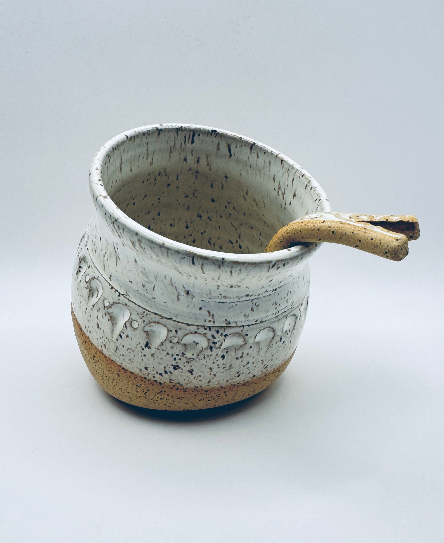 Spice Bowl -White on Speckle Clay