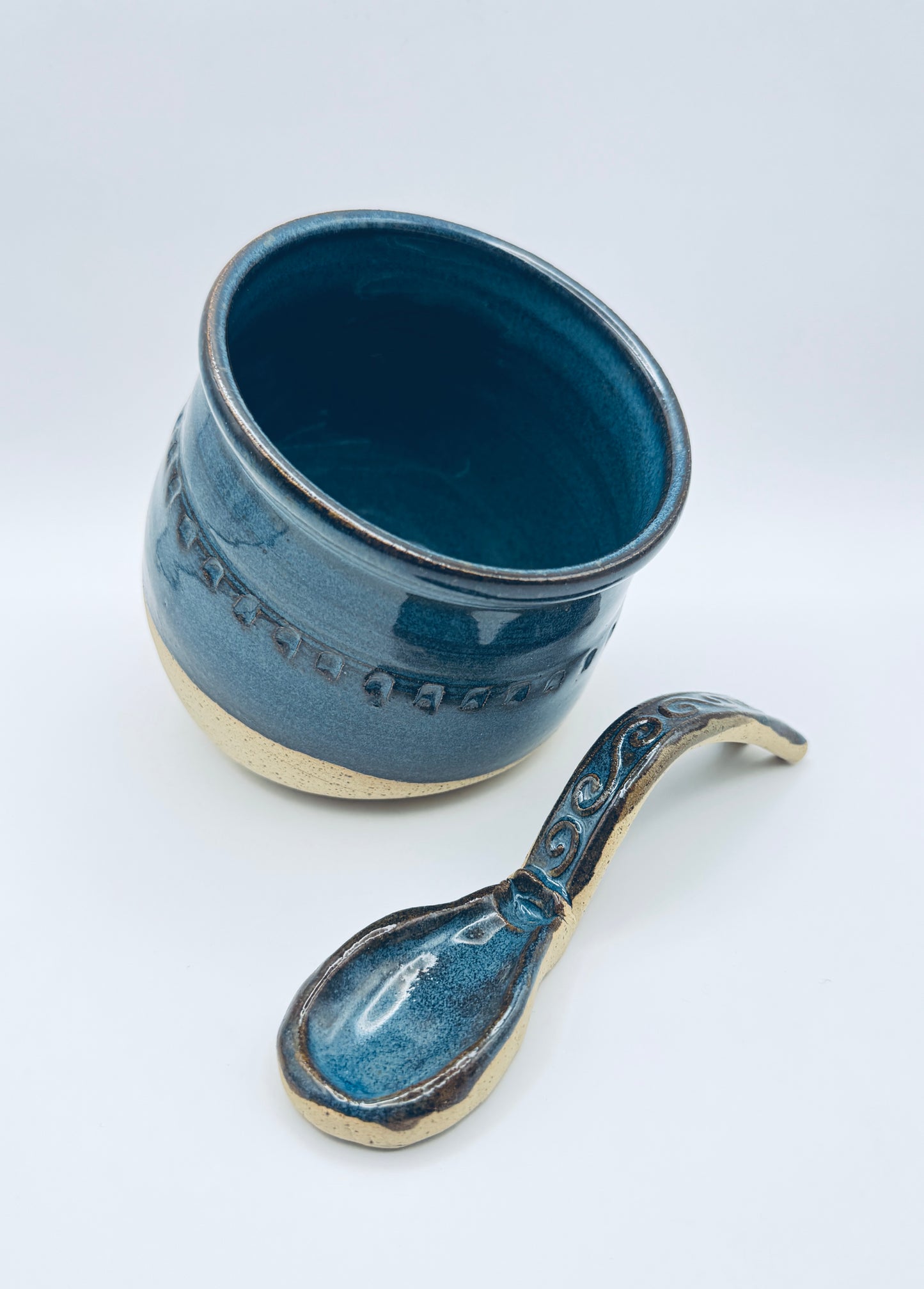 Spice Bowl - Alberta Blue on Speckle Clay