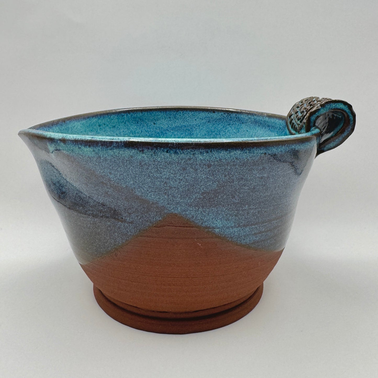 Pouring Bowl - Turquoise over Red Clay