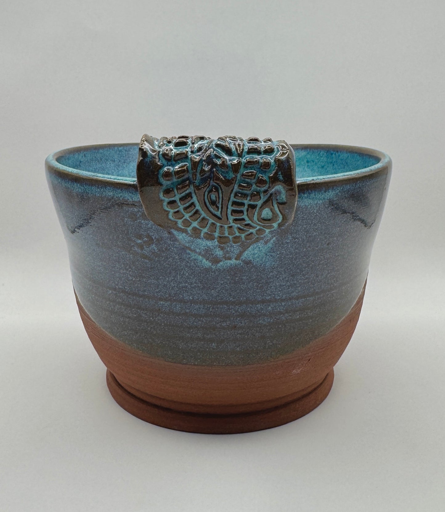 Pouring Bowl - Turquoise over Red Clay