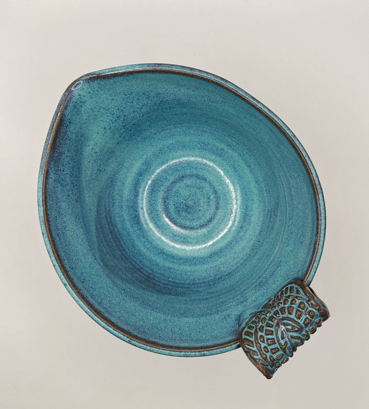 Pouring Bowl - Turquoise over Red Clay