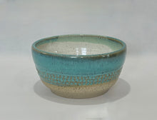 Load image into Gallery viewer, Turquoise Bowl with Carved Texture 5.5&quot;w
