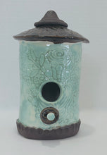 Load image into Gallery viewer, BirdHouse - Medium Green Ceramic Cottage
