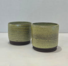 Load image into Gallery viewer, Small Green Matcha Cups - 6oz Set of 2
